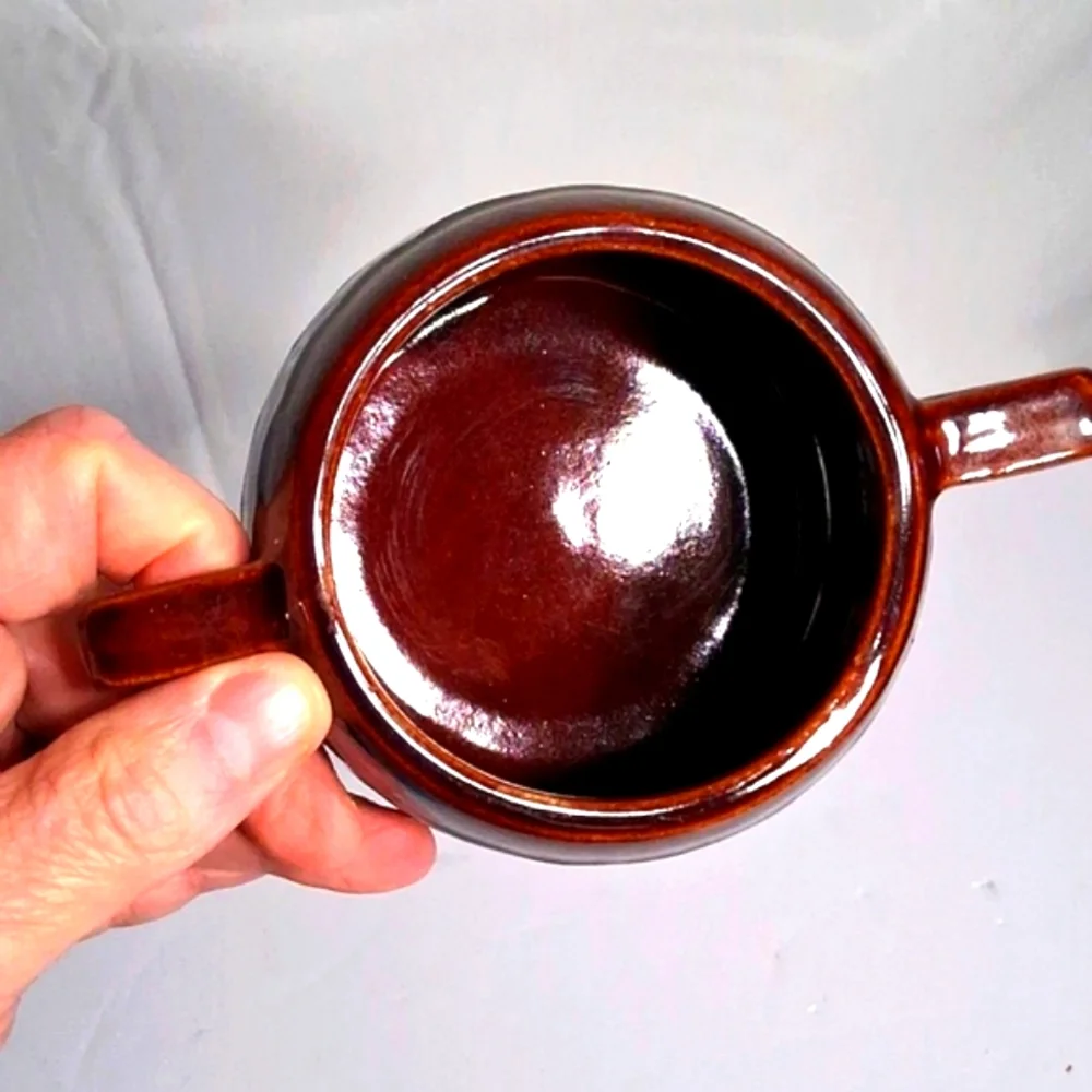 Vintage Set of Brown Marcrest Daisy Dot Stonewear Milk Pitcher And Sugar Bowl